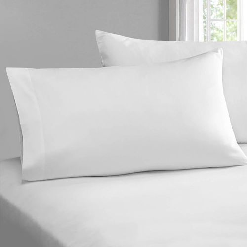 Pizuna 400 Thread Count Cotton Sateen Weave Pillow Cases-Set of 2