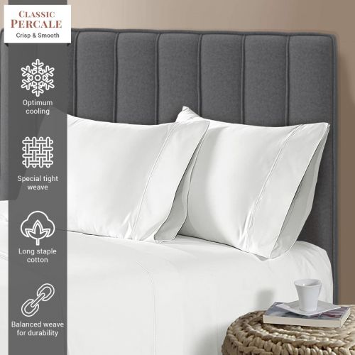  Pizuna 210 Thread Count Pillowcase (2PC) Percale Weave