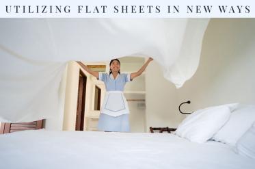 Over the Bed Decor Ideas - How to Use Flat Sheets as Fitted Sheet, Duvet Cover
