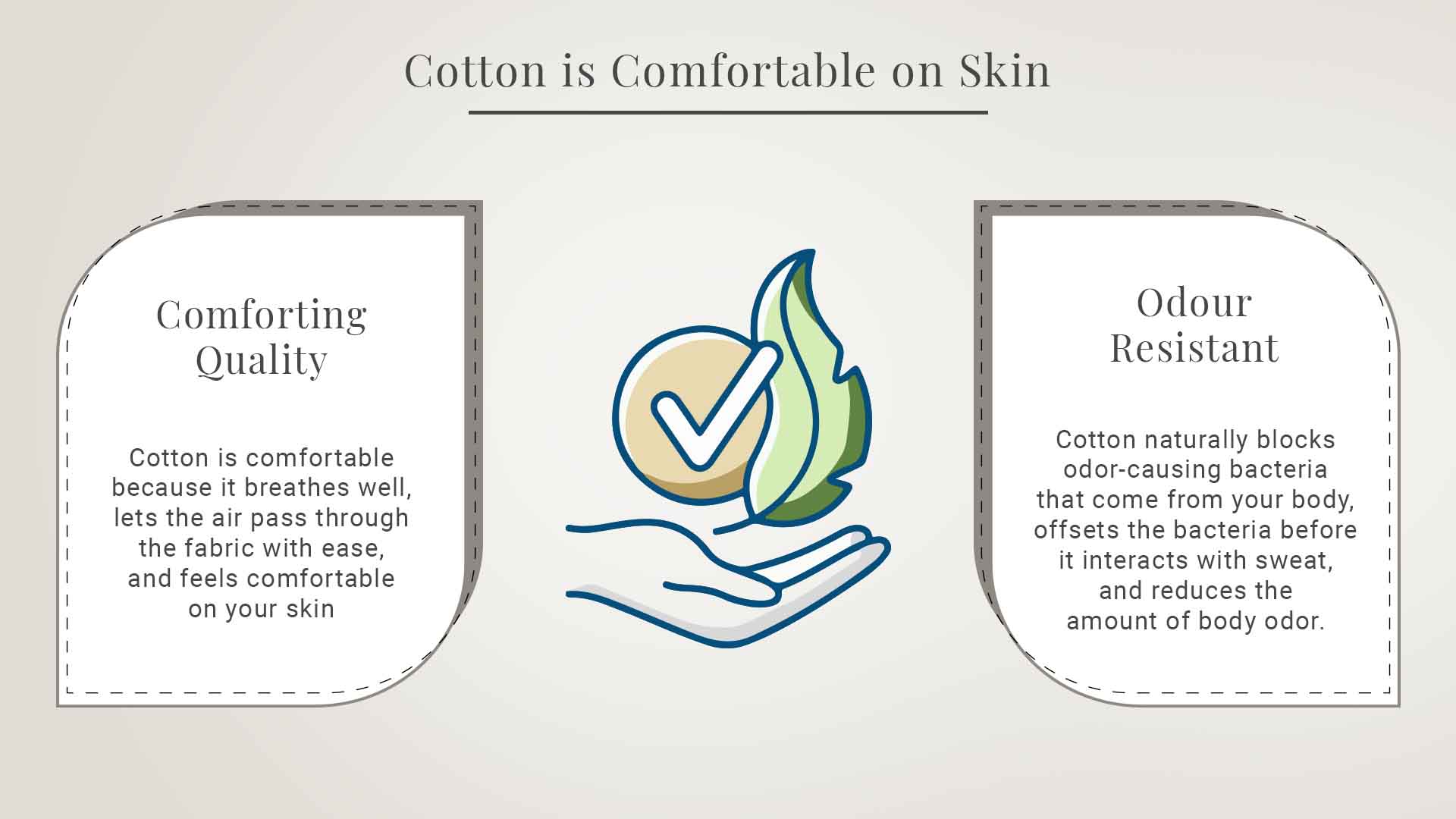 Cotton is Comfortable on Skin 