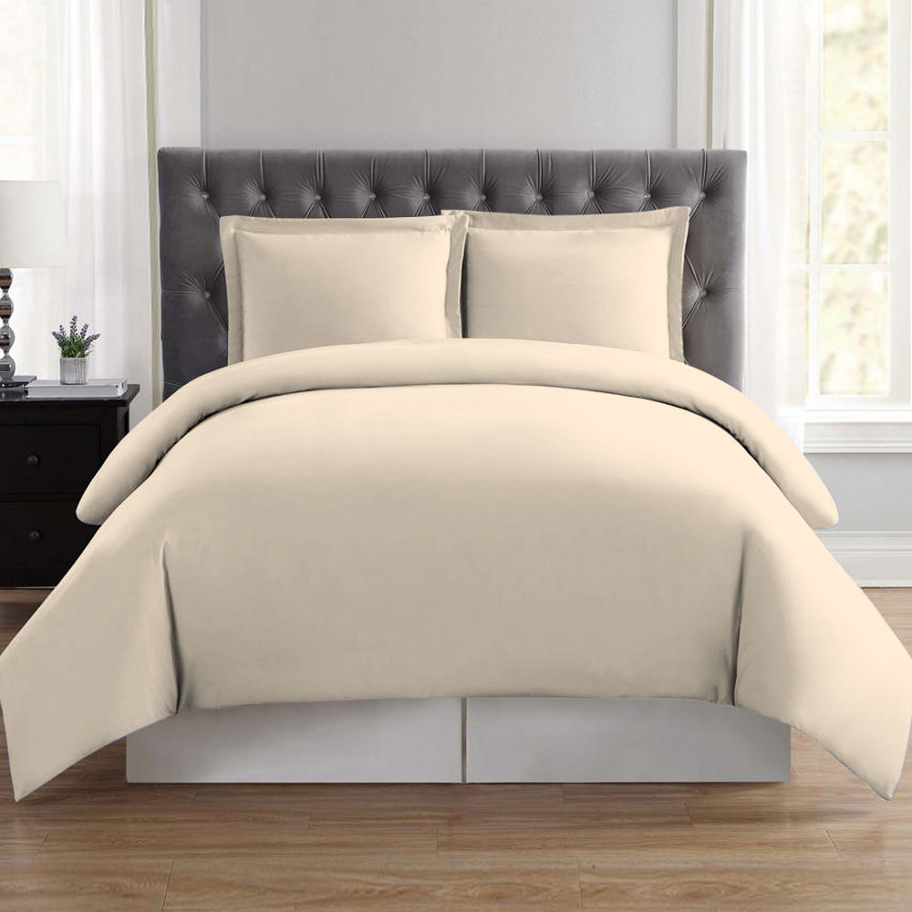 beige bed sheets